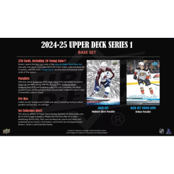 NHL cutii Cărți de hochei NHL 2024-25 Upper Deck Series 1 Hobby Box