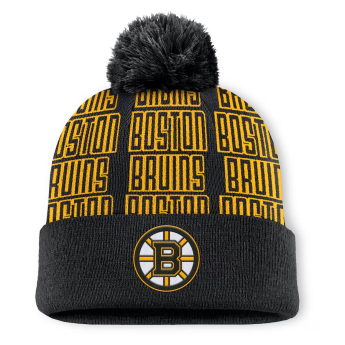 Boston Bruins căciulă de iarnă Fundamental Empty Net Cuffed Knit Hat with Pom Black