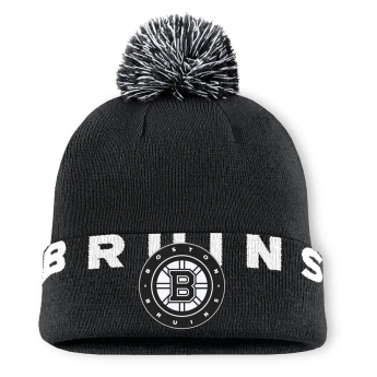 Boston Bruins căciulă de iarnă Fundamental High Stick Cuffed Knit Hat with Pom Black