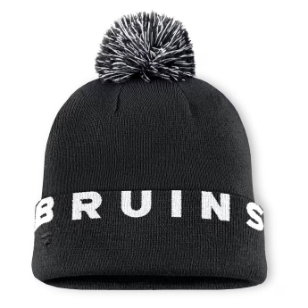Boston Bruins căciulă de iarnă Fundamental High Stick Cuffed Knit Hat with Pom Black