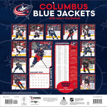 Columbus Blue Jackets calendar 2025 Wall Calendar