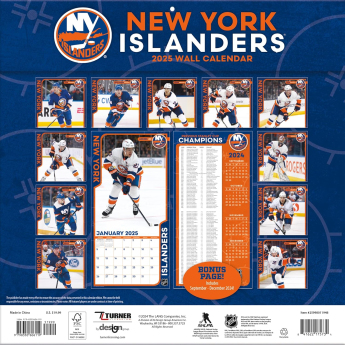 New York Islanders calendar 2025 Wall Calendar