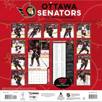 Ottawa Senators calendar 2025 Wall Calendar