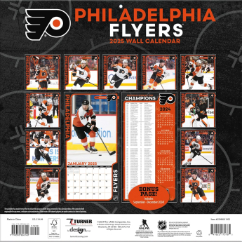 Philadelphia Flyers calendar 2025 Wall Calendar