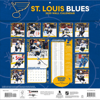 St. Louis Blues calendar 2025 Wall Calendar