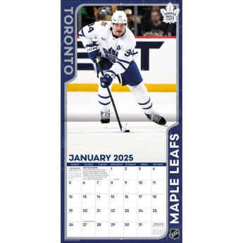 Toronto Maple Leafs calendar #34 Auston Matthews 2025 Wall Calendar