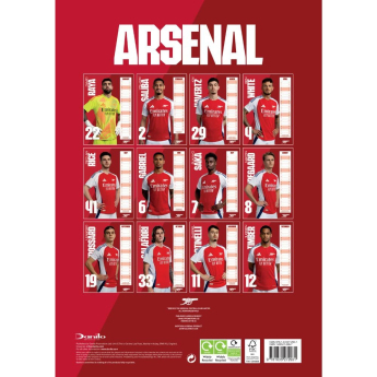 FC Arsenal calendar 2025