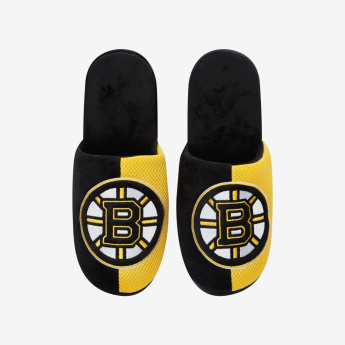Boston Bruins papuci de bărbați Logo Staycation Slipper