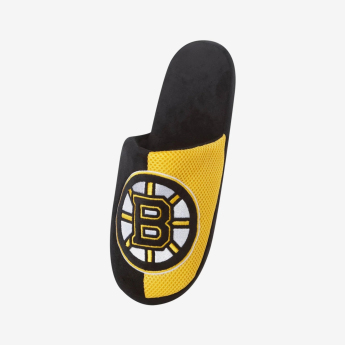 Boston Bruins papuci de bărbați Logo Staycation Slipper