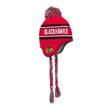 Chicago Blackhawks căciula de iarnă pentru copii Jacquard Tassel Knit With Pom