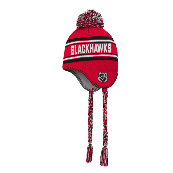 Chicago Blackhawks căciula de iarnă pentru copii Jacquard Tassel Knit With Pom