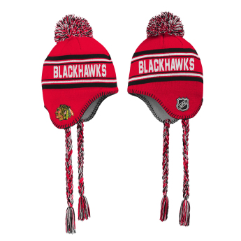 Chicago Blackhawks căciula de iarnă pentru copii Jacquard Tassel Knit With Pom