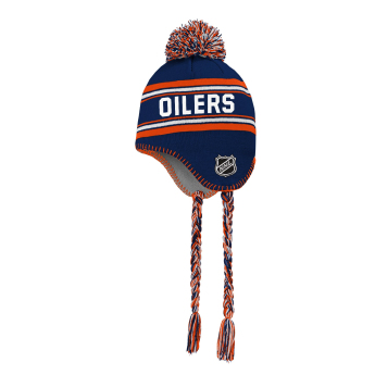 Edmonton Oilers căciula de iarnă pentru copii Jacquard Tassel Knit With Pom