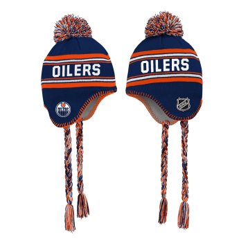 Edmonton Oilers căciula de iarnă pentru copii Jacquard Tassel Knit With Pom