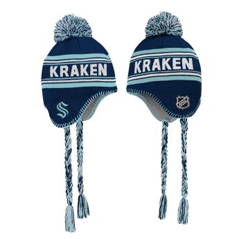 Seattle Kraken căciula de iarnă pentru copii Jacquard Tassel Knit With Pom