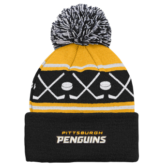 Pittsburgh Penguins căciula de iarnă pentru copii Face-Off Cuff Pom