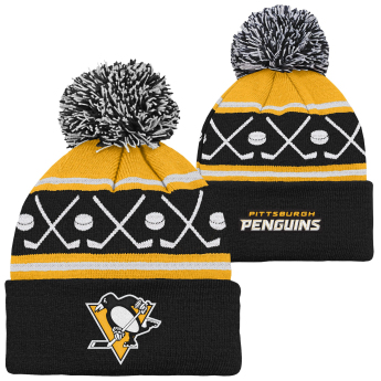 Pittsburgh Penguins căciula de iarnă pentru copii Face-Off Cuff Pom