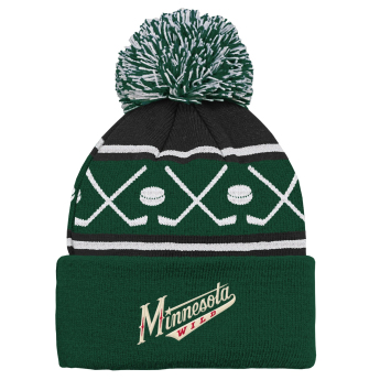 Minnesota Wild căciula de iarnă pentru copii Face-Off Cuff Pom