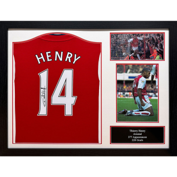 Legende tricou înrămat Arsenal FC 2020-2021 Henry Signed Shirt (Framed)