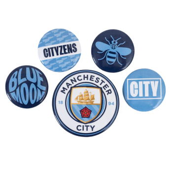 Manchester City set embleme Button 5 assorted