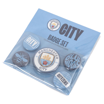 Manchester City set embleme Button 5 assorted
