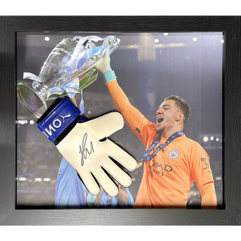 Legende mănuși înrămate Manchester City FC Ederson Signed Glove (Framed)