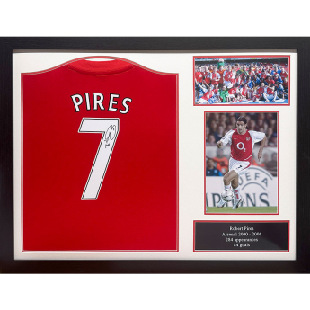 Legende tricou înrămat Arsenal FC 1982 Pires Signed Shirt (Framed)