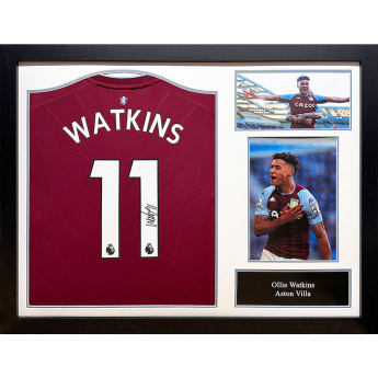 Legende tricou înrămat Aston Villa FC 2022-2023 Watkins Signed Shirt (Framed)