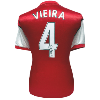 Legende tricou de fotbal Arsenal FC 2020-2021 Vieira Signed Shirt