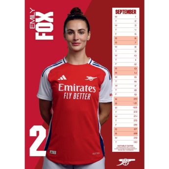 FC Arsenal calendar WFC 2025