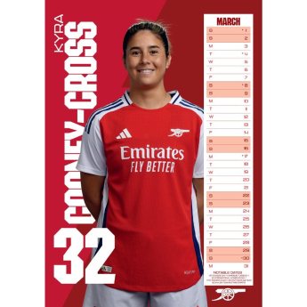 FC Arsenal calendar WFC 2025