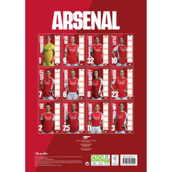 FC Arsenal calendar WFC 2025