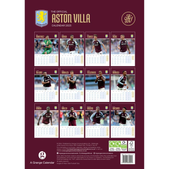 Aston Villa calendar 2025