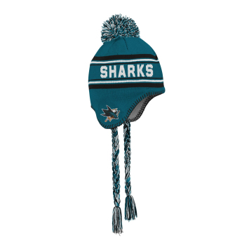 San Jose Sharks căciula de iarnă pentru copii Jacquard Tassel Knit With Pom
