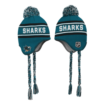 San Jose Sharks căciula de iarnă pentru copii Jacquard Tassel Knit With Pom