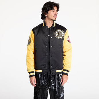 Boston Bruins geacă de bărbați Primetime Heavyweight Satin Jacket Current Logo