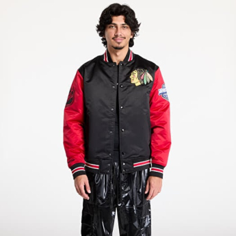 Chicago Blackhawks geacă de bărbați Primetime Heavyweight Satin Jacket Current Logo