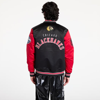 Chicago Blackhawks geacă de bărbați Primetime Heavyweight Satin Jacket Current Logo