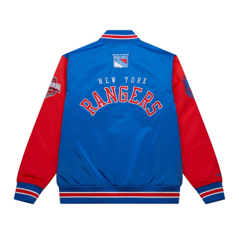 New York Rangers geacă de bărbați Primetime Heavyweight Satin Jacket Current Logo