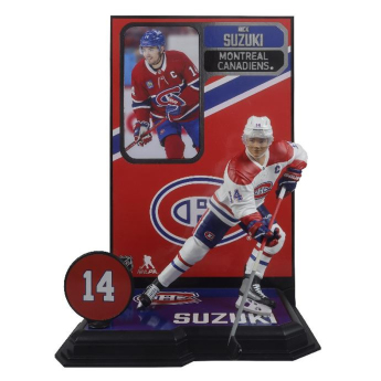 Montreal Canadiens figurină Nick Suzuki #14 Figure SportsPicks 2023/2024 Season Away Jersey