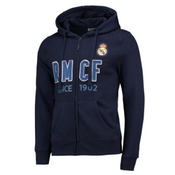 Real Madrid hanorac de bărbați cu glugă zip Since 1902 No2 black