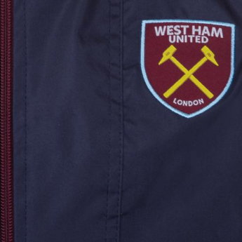 West Ham United geacă de bărbați cu glugă shower navy