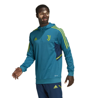 Juventus Torino hanorac de bărbați cu glugă Track teal