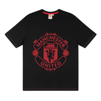 Manchester United pijamale de bărbați Short Crest black