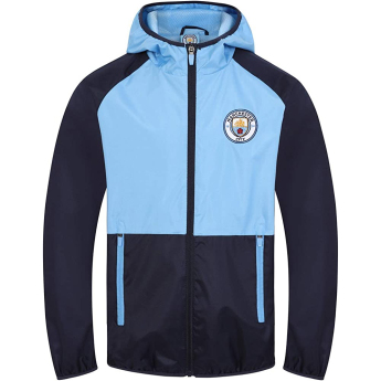 Manchester City geacă de bărbați cu glugă Shower navy