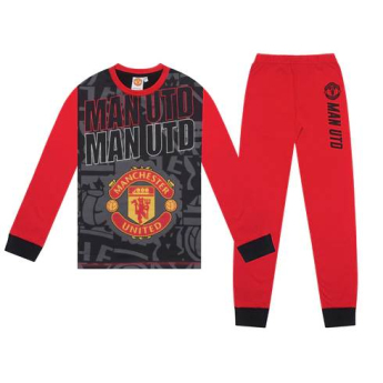 Manchester United pijamale de copii Long black