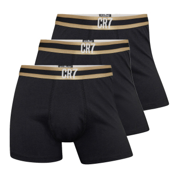 Cristiano Ronaldo boxeri de bărbați 3pack CR7 Basic black gold strip