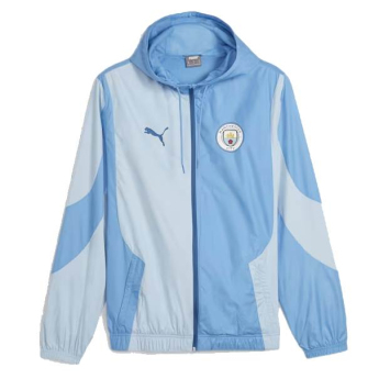 Manchester City geacă de bărbați cu glugă Pre-Match blue