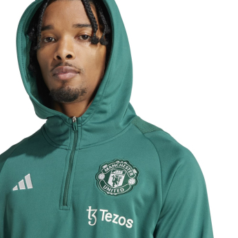 Manchester United hanorac de bărbați cu glugă Tiro green