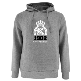 Real Madrid hanorac de bărbați cu glugă No21 Crest grey